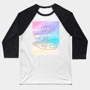 Dog Over the Rainbow Baseball T-Shirt